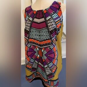 Bright Multicolor Geometric Camisole (Size S)